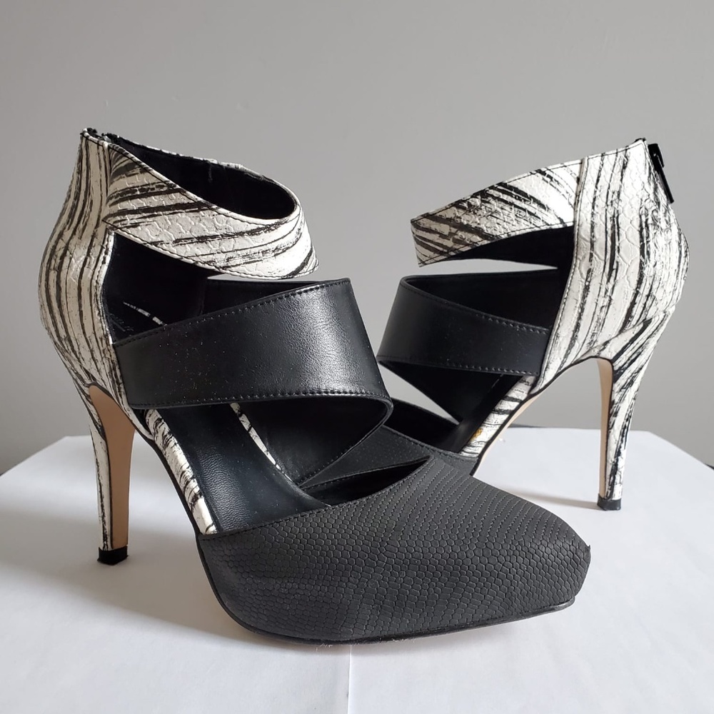 Call It Spring - Black & White Heels